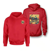 Thumbnail for VINTAGE G4037 - The Air Circus Train - Double-Side Hoodie design on red double side