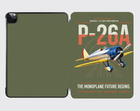 Thumbnail for Boeing P-26A Peashooter design on green army ipad tablet case