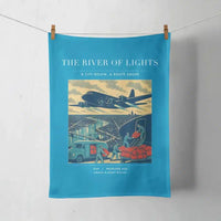 Thumbnail for VINTAGE G4152 - The River Of Lights - Designed Towels design on turquoise