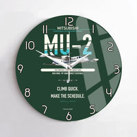 Thumbnail for Mitsubishi MU-2B-60 Marquise design on dark green no frame wall clock