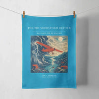Thumbnail for VINTAGE G4148 - The Thunderstorm Detour - Designed Towels design on turquoise