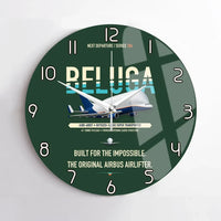 Thumbnail for Airbus A300-600ST BelugaST design on dark green no frame wall clock
