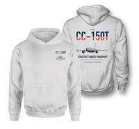 Thumbnail for Airbus CC-150T Polaris design on white double-side hoodie, double-side print