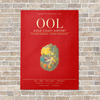 Thumbnail for Gold Coast Airport OOL - Canvas Framed - Red