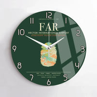 Thumbnail for Hector International Airport (FAR) design on dark green no frame wall clock