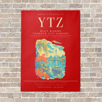Thumbnail for Billy Bishop Toronto City Airport YTZ - Canvas Framed - Red