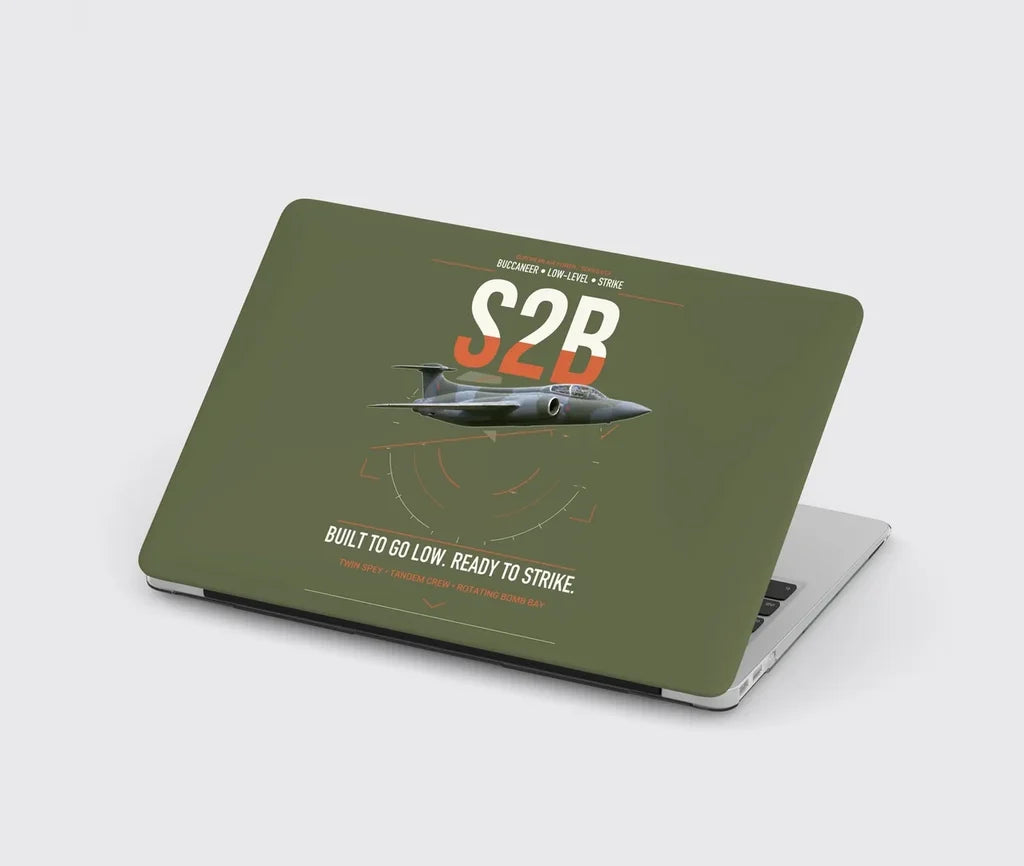 Blackburn Buccaneer S2B design on green army MacBook case