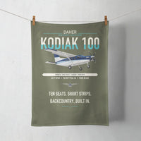 Thumbnail for Daher Kodiak 100 Series III design on green army towel