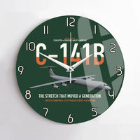 Thumbnail for C-141B Starlifter design on dark green no frame wall clock