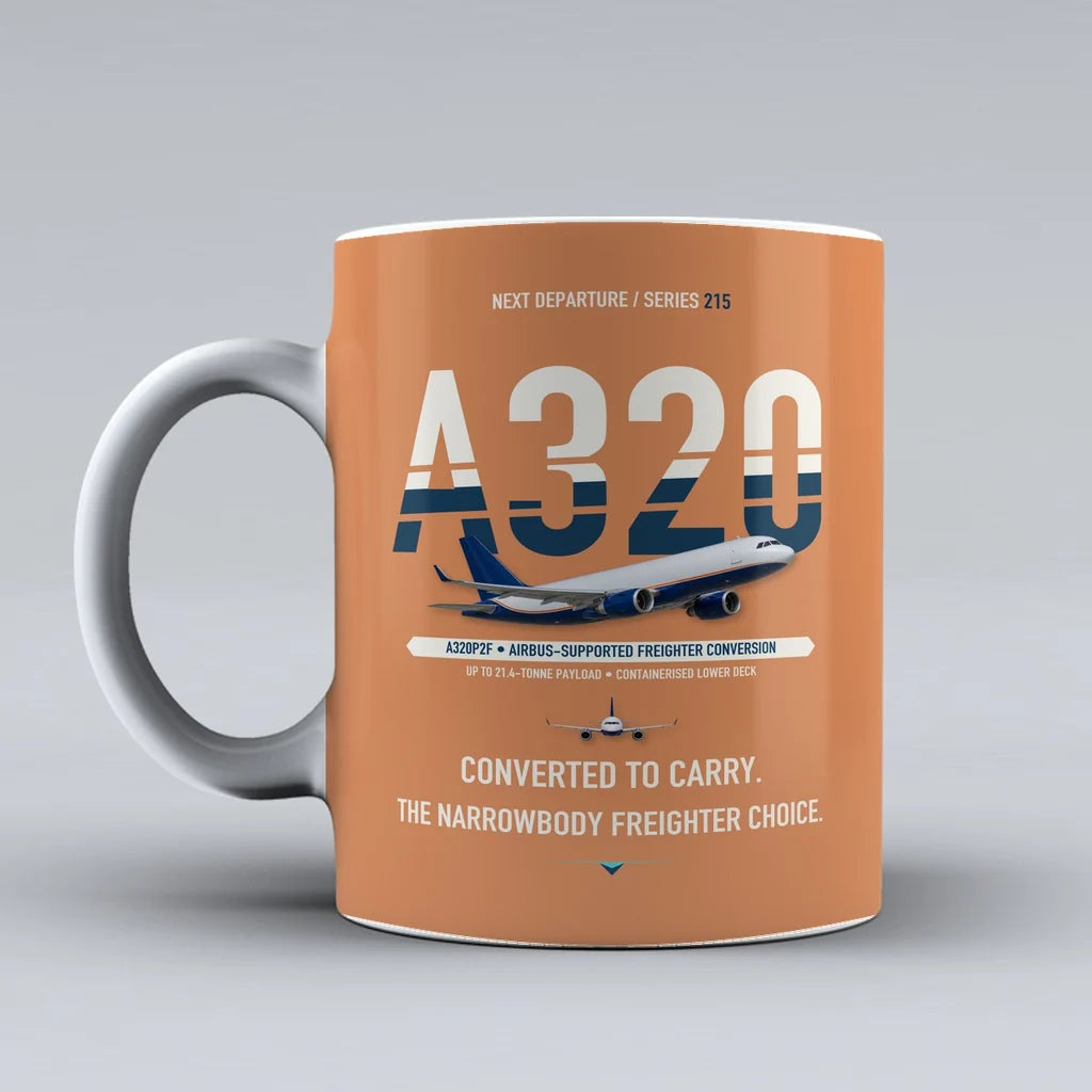 A320P2F Mug design on orange airbus