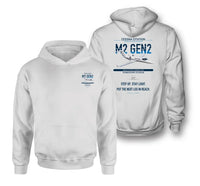 Thumbnail for Cessna Citation M2 Gen2 design on white double-side hoodie, double-side print