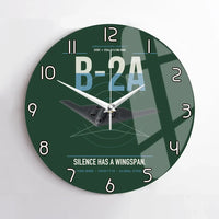 Thumbnail for B-2A Spirit design on dark green no frame wall clock