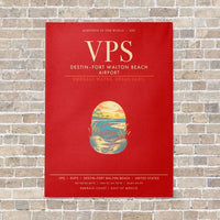 Thumbnail for Destin Fort Walton Beach Airport VPS - Canvas Framed - Red