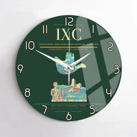Thumbnail for Shaheed Bhagat Singh International Airport (IXC) design on dark green no frame wall clock