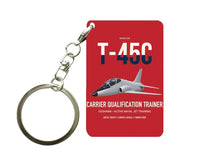 Thumbnail for T-45C Goshawk design on red designed key chain, double-side print