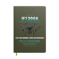 Thumbnail for Inspired Flight IF1200A design on green army notebook