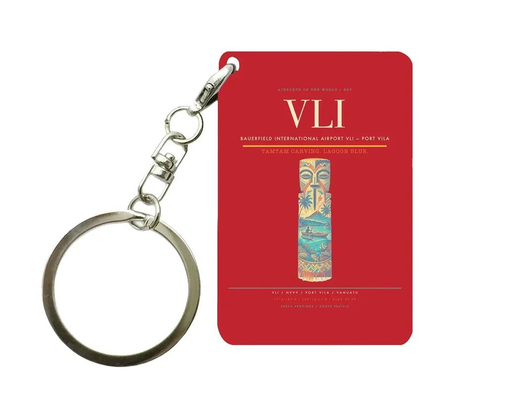 Bauerfield International Airport VLI — Port Vila Key Chain design on red key chain