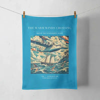 Thumbnail for VINTAGE G4067 - The Warm Winds Crossing - Designed Towels design on turquoise