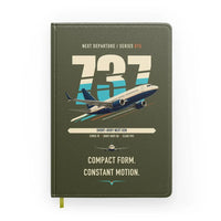 Thumbnail for Boeing 737-700 NG design on green army notebook