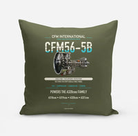Thumbnail for CFM56-5B design on green army pillow