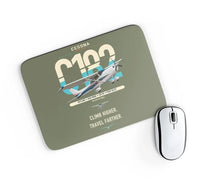 Thumbnail for Cessna 182 Skylane design on green army rectangle mouse pad