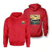 Thumbnail for VINTAGE G4431 - The Moonrise Formation - Double-Side Hoodie design on red double side