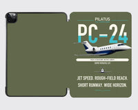 Thumbnail for Pilatus PC-24 design on green army ipad tablet case