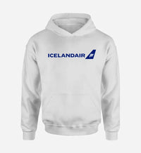 Thumbnail for Icelandair Airlines logo printed on white hoodie