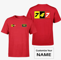 Thumbnail for Flat Colourful 747 Designed Double-Side T-Shirts - view 14