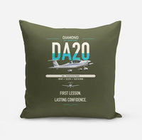 Thumbnail for Diamond DA20 design on green army pillow