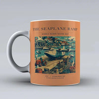Thumbnail for VINTAGE G4068 - The Seaplane Ramp - Ceramic Mug design on orange