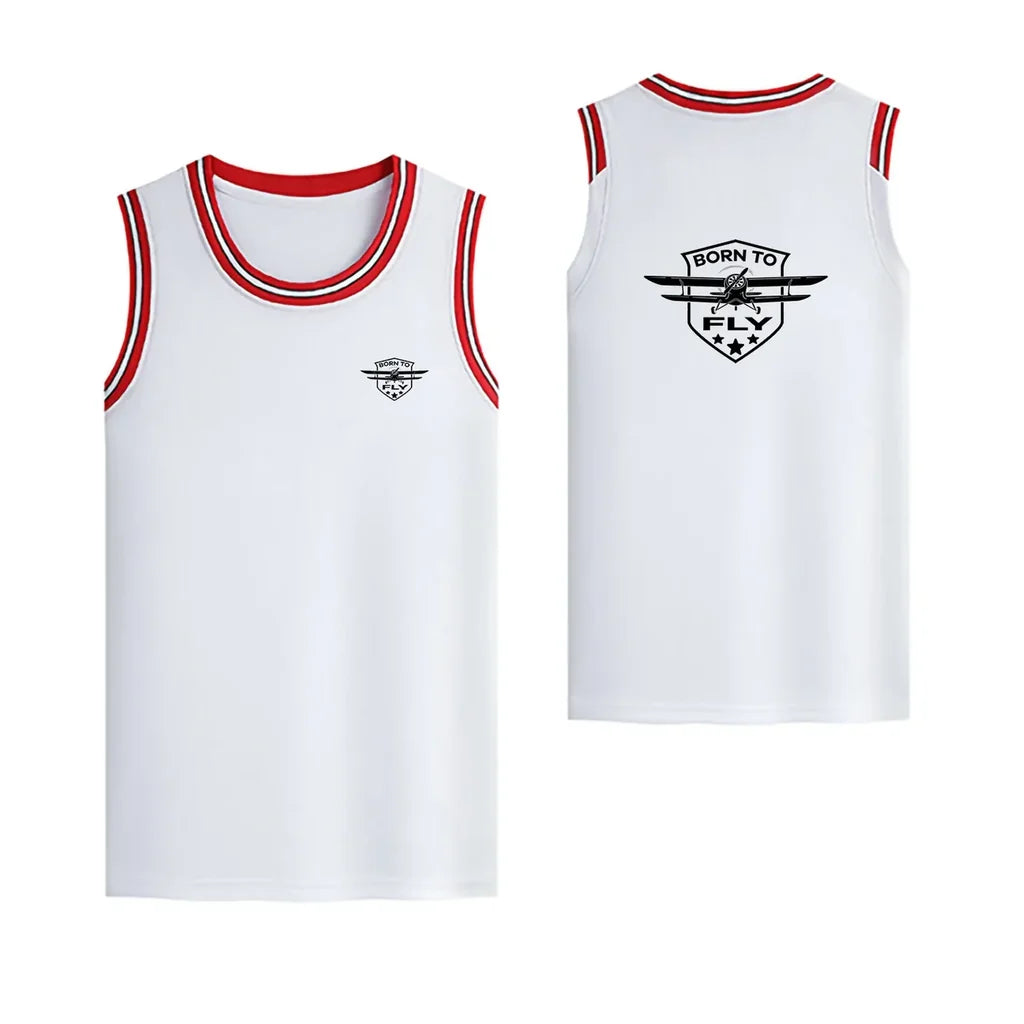 Born To Fly Designed Designed Basketball Style Sports Tank Tops - view 14