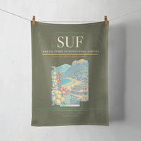 Thumbnail for Lamezia Terme International Airport (SUF) design on green army towel