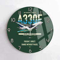 Thumbnail for Airbus A330-200F design on dark green no frame wall clock