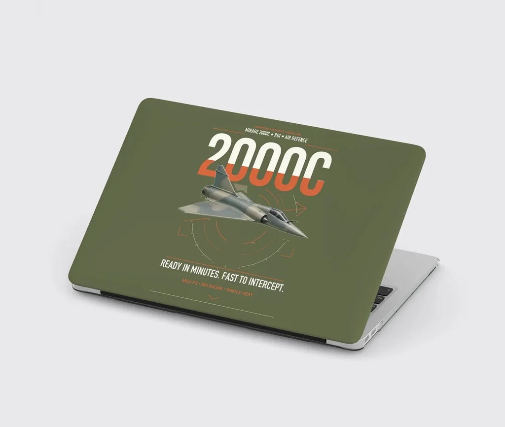 Dassault Mirage 2000C RDI design on green army MacBook case