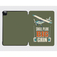 Thumbnail for Small Plane Big Grin design on green army ipad tablet case