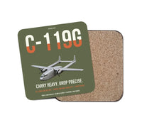 Thumbnail for C-119G Flying Boxcar design on green army 1 piece coaster