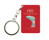 Thumbnail for Manas International Airport FRU — Bishkek Key Chain design on red key chain