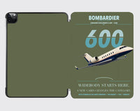 Thumbnail for Bombardier Challenger 600 design on green army ipad tablet case