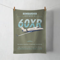 Thumbnail for Bombardier Learjet 60XR design on green army towel