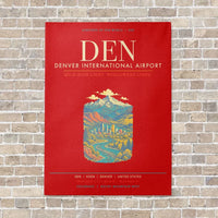 Thumbnail for Denver International Airport DEN - Canvas Framed - Red
