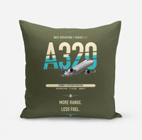 Thumbnail for Airbus A320neo design on green army pillow