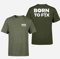 Thumbnail for Born To Fix Airplanes Designed Double-Side T-Shirts - view 14