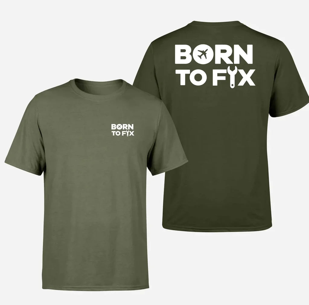 Born To Fix Airplanes Designed Double-Side T-Shirts - view 14
