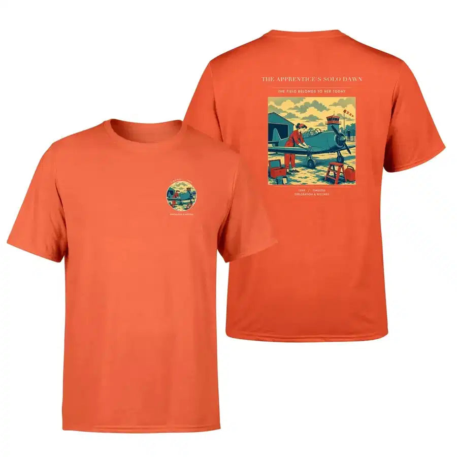 VINTAGE G4427 - The Apprentice's Solo Dawn - Double-Side T-Shirt design on orange double side t shirt