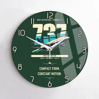 Thumbnail for Boeing 737-700 NG design on dark green no frame wall clock