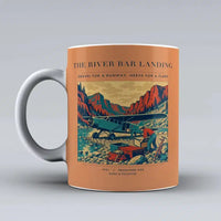 Thumbnail for VINTAGE G4193 - The River Bar Landing - Ceramic Mug design on orange