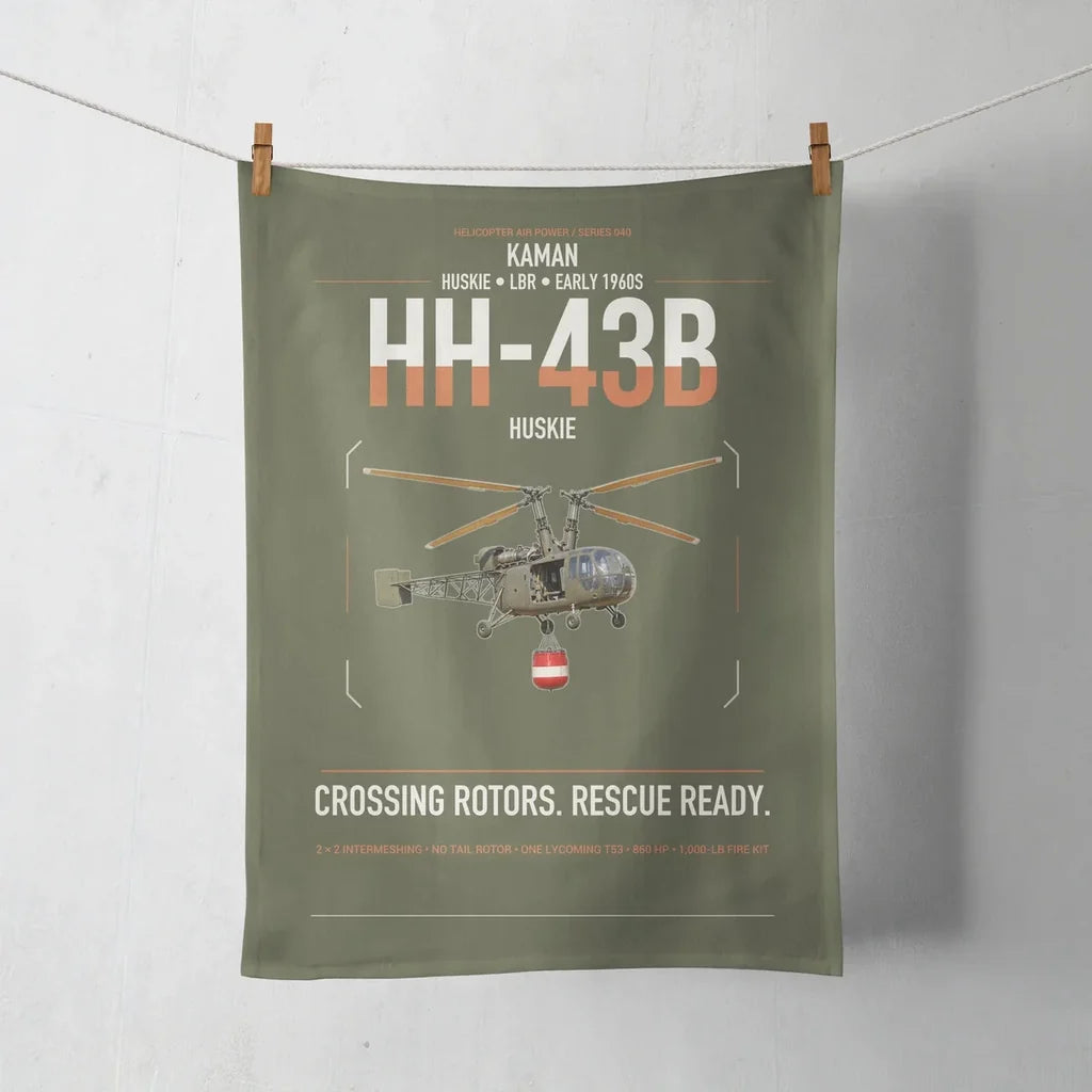 Kaman HH-43B Huskie design on green army towel