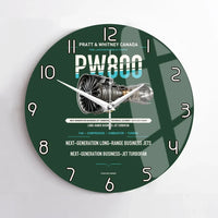 Thumbnail for PW800 design on dark green no frame wall clock