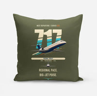 Thumbnail for Boeing 717-200 design on green army pillow